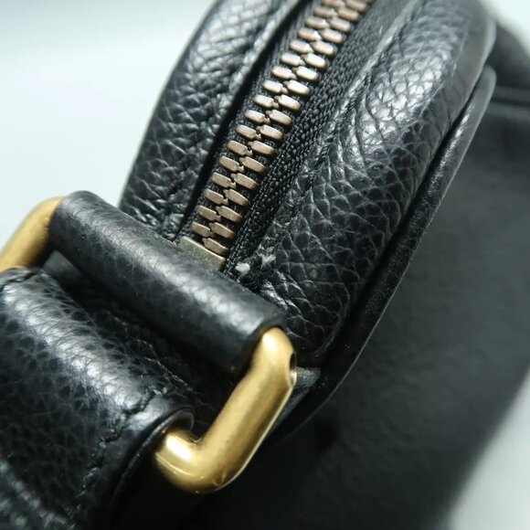 GUCCI Print Black Leather Shoulder Bag 801-012125 - Picture 7 of 12